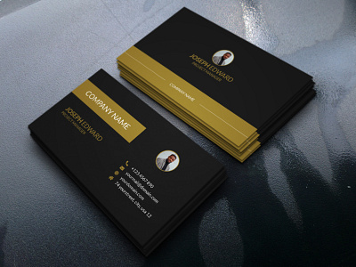 Minimal Business Card black businesscard corporate design gold minimal simple white