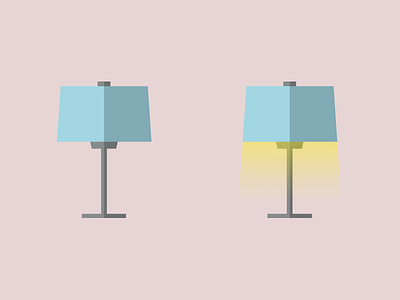 Flat Design Lamps illustration