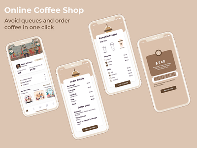 Order coffee online coffee mobile app mobile design ui