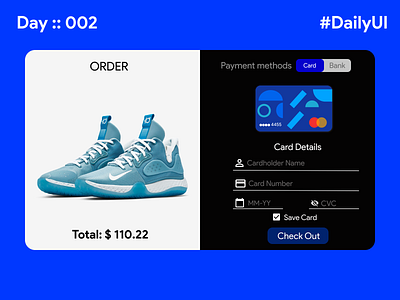 #DailyUI/Day 002 Credit Card Checkout branding checkout daily 100 challenge design figma figmadesign illustrator logo payment method ui ux vector