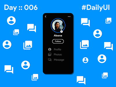 #DailyUI/Day 6 - User Profile app figma icon identity minimal product profile socialmedia ui ux