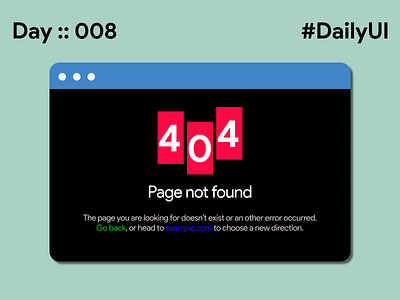 #DailyUI/Day 8 - 404 Page 404 404 error 404 error page 404 page app design figma flutter google icon minimal typography ui ux web website