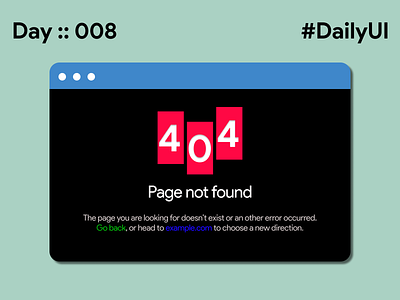 #DailyUI/Day 8 - 404 Page