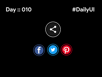 #DailyUI/Day 10 Social Share Icon