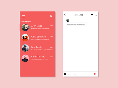 #DailyUI/Day 13 - Direct Message app branding chat design direct message figma icon illustration logo message minimal ui ux