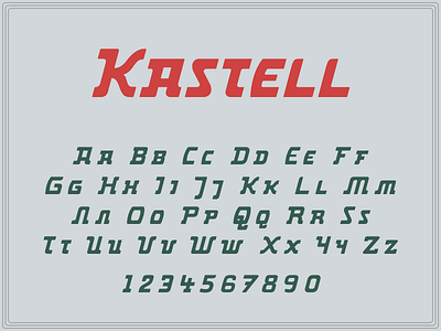 Kastell display font glyphs letters type typeface typography