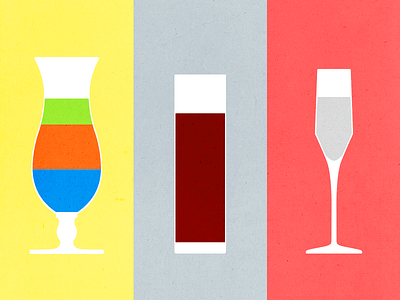 Color Contrast Cocktails cocktail color contrast illustration vector