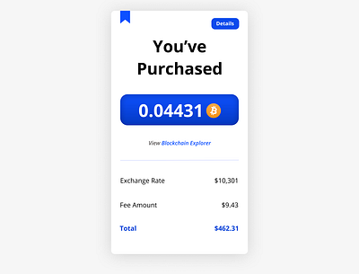 Bitcoin Email Receipt bitcoin bitcoin wallet blockchain branding crypto exchange cryptocurrency design email receipt ethereum mobile receipt transaction uiux