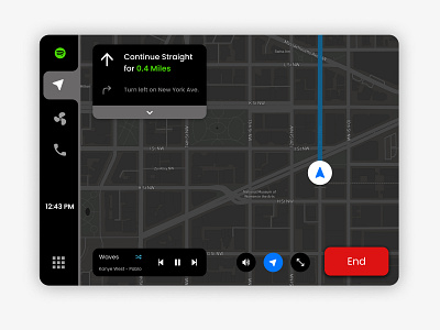 Car UI Dashboard with Spotify Integration