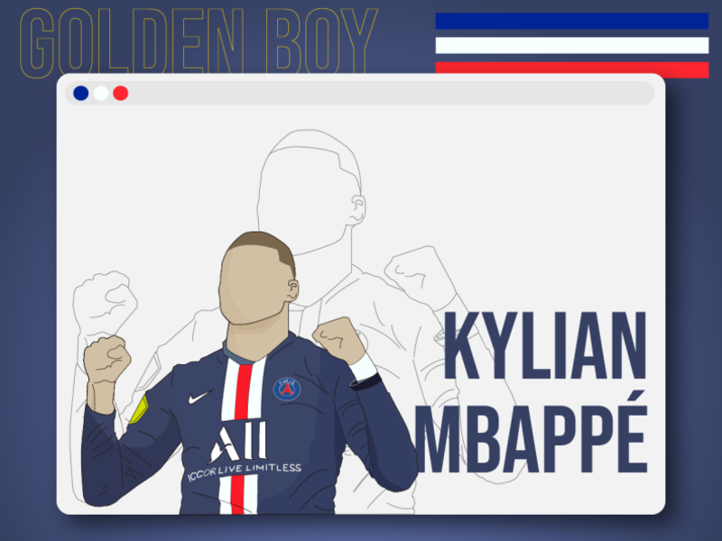 Kylian Mbappe champions league europe football football club illustration kylian mbappe messi psg ronaldo soccer vector