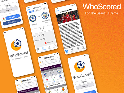WhoScored app app design design football football app football club footballer ui uiux user interface userinterface