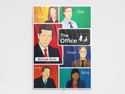 The Office digital art fan art illustration texture tv show