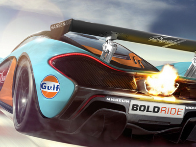 McLaren P1 GTR render rear view fiagt gtr mclaren