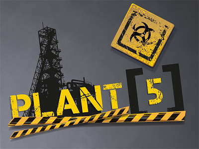 Plant 5 biohazard design logo plant t shirt