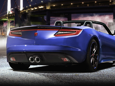 Honda S2000 rear view speculative render acura art boldride hansen honda nsx photoshop render retouching s2000 tuning