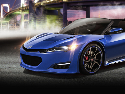 Honda S2000 front view speculative render