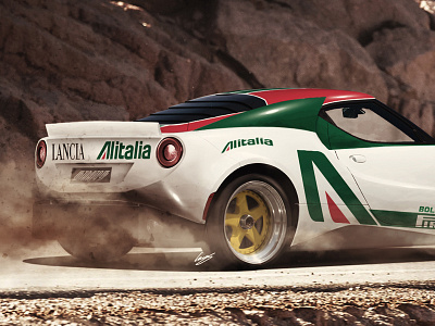 2016 Lancia Stratos Rear view concept design lancia photoshop racing rally retouching stratos