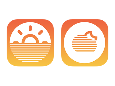 Weather Icons For Fun app beach cloud fun gradient icon icons ios sun sunset water weather