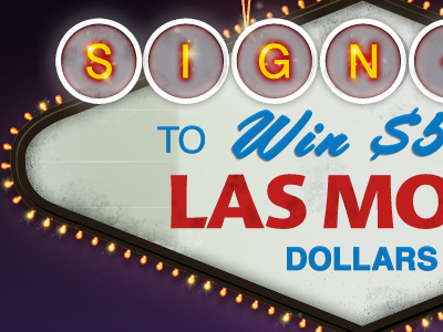 Promotional Vegas Style Sign casino las vegas lights money sign vegas win