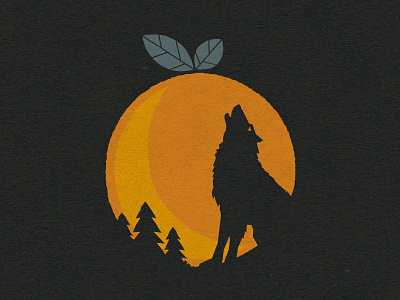 Orange is the New Moon cotton bureau graphic illustration moon orange quoss t shirt wolf