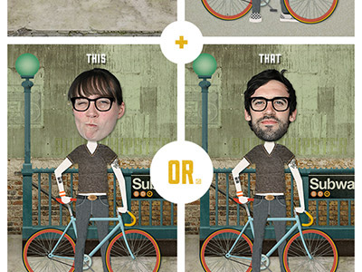 this or that 2ndnature app bicycle bobblehipster distressed grunge helvetica hipster illustration indie losttype metal nyc quoss sullivan texture urban