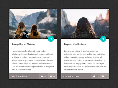 Nature-Inspired Recent Posts UI