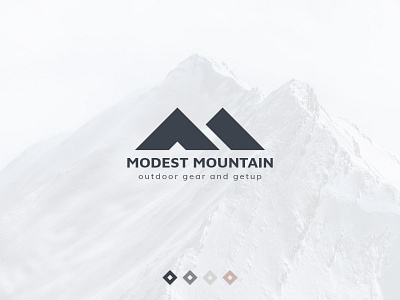Modest Mountain Logo brand geometric logo minimal modest mountain photoshop slogan