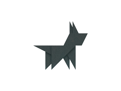 Oridoggie brand brand identity dog doggy geometric logo minimal origami simple logo