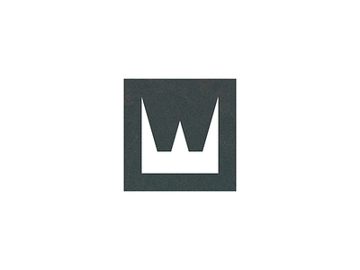 W + Crown box brand brand identity crown geometric king logo minimal simple logo w