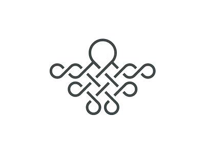 Celtic Kraken brand brand identity celtic geometric knot kraken logo minimal octopus squid