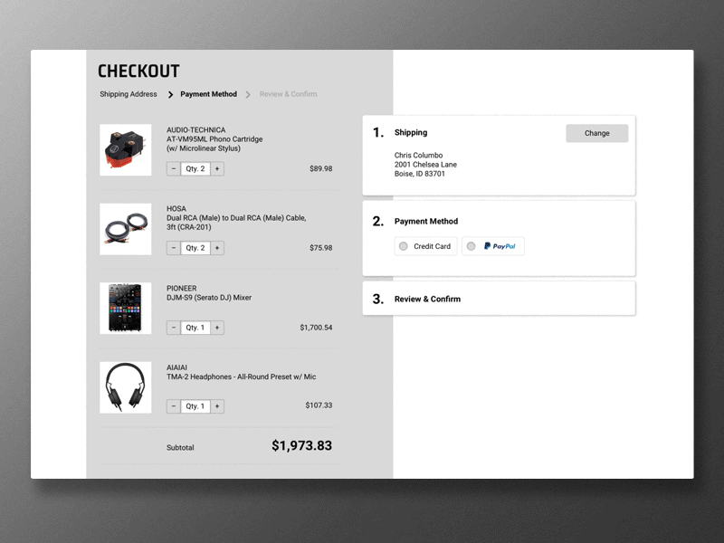 Daily UI 002 - Credit Card Checkout checkout credit card dailyui 002 form shopping cart ui ui design ux visual design