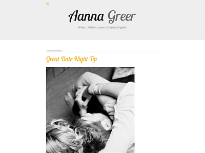 aannagreer.com blog foundation gold gray minimal responsive simple statamic typography web web design