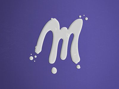 Letter M - 36 Days of Type 36 days of type 36daysoftype letter m milk milka purple texture