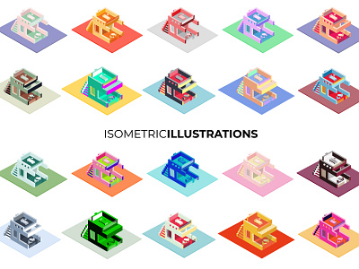 Isometric 3D House Illustrations