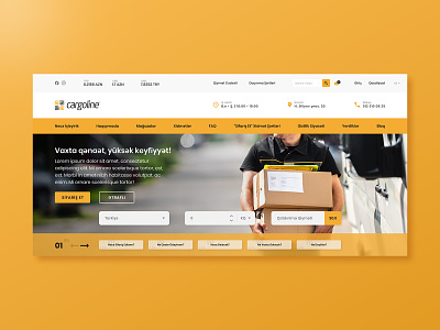 Cargoline - Desktop Landing Page calculator ui delivery ecommerce landing page modern slider ui ux design web design