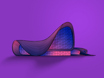 Haydar Aliyev Center vector illustration