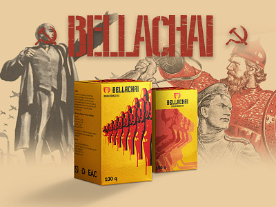 "Bellachai" | Soviets tea brand army brand design branding illustraion logo military package package design packaging packaging design poster revolution soviet tea vector