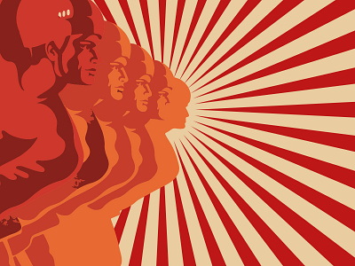 SOVIET STYLE POSTER illustraion illustration poster poster design red soviet soviet style