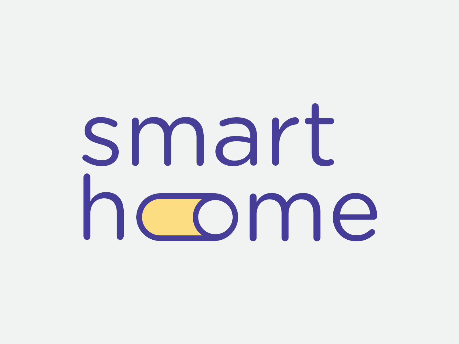 Smart Home animated logo / switch off / switch on animated logo dark mode illustraion logo logo design smart home smarthome switch button switcher ui ui design