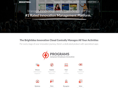 Brightidea Product Overview and Individual Product Web Pages branding design illustration web website
