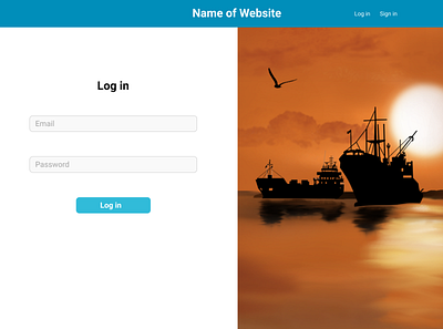 Simple log in page ui design