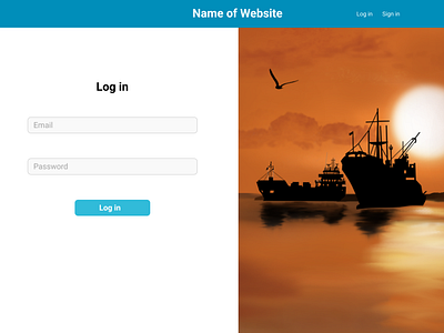 Simple log in page