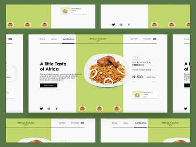 African Cuisine new design design minimal typography ui ui design web website