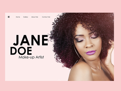 Sample Landing Page for a Makeup artist