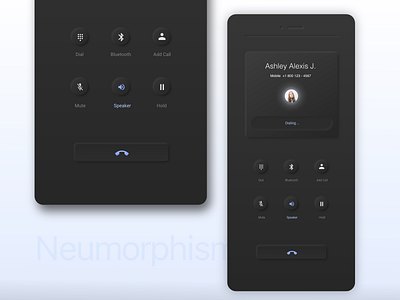 Neumorphism - Phone App Redesign for Mobiles android android app android app design app cutting edge design high tech illustration iphone minimalist neumorphic neumorphism neumorphism ui ui ux