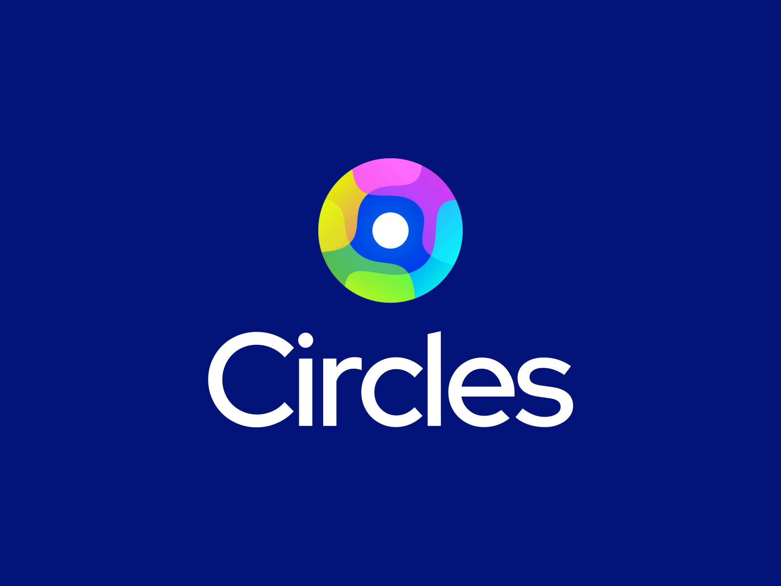 Circles App Logo Animation after effects motion graphics animation video gif loop app ios android navigation brand identity branding circle circles round friendly curves path color colorful group team community together logo mark symbol icon mix mixed gradient colors overlap intersect intimacy space personal center central element startup social media marketing tech technology cyber computer