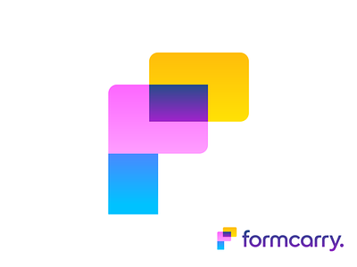 Formcarry Logo Exploration 02 (Unused for Sale) brand identity branding colors colors colorful for sale unused buy it programming backend software letter f form overlay logo mark symbol icon type typography text custom