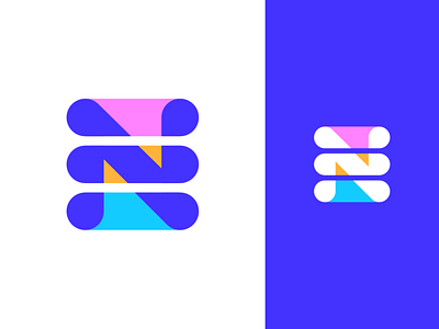Letter N / List Logo Exploration 01 for Nomeno.io brand identity branding letter n list lists logo mark symbol icon name names title nomenclature register catalogue software it tech technology structure table grid info type text colors inverted user info cloud variety range series