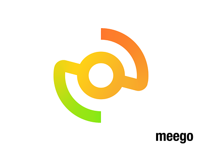 Meego Logo Exploration 03 (Unused for sale) brand identity branding connection unite merge together for sale unused buy line lines path circle logo mark symbol icon platform integration middleware software product system it tech techy technology together center element