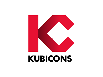 Kubicons Logo Redesign for Local Shop brand identity branding cube square geometry k c combination k c combination letter monogram alphabet logo mark symbol icon negative space sharp pattern poster post type text custom